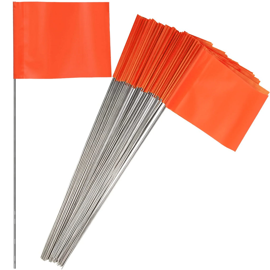 Orange 140 Pack 4x5x15inch Marking Flags U574665