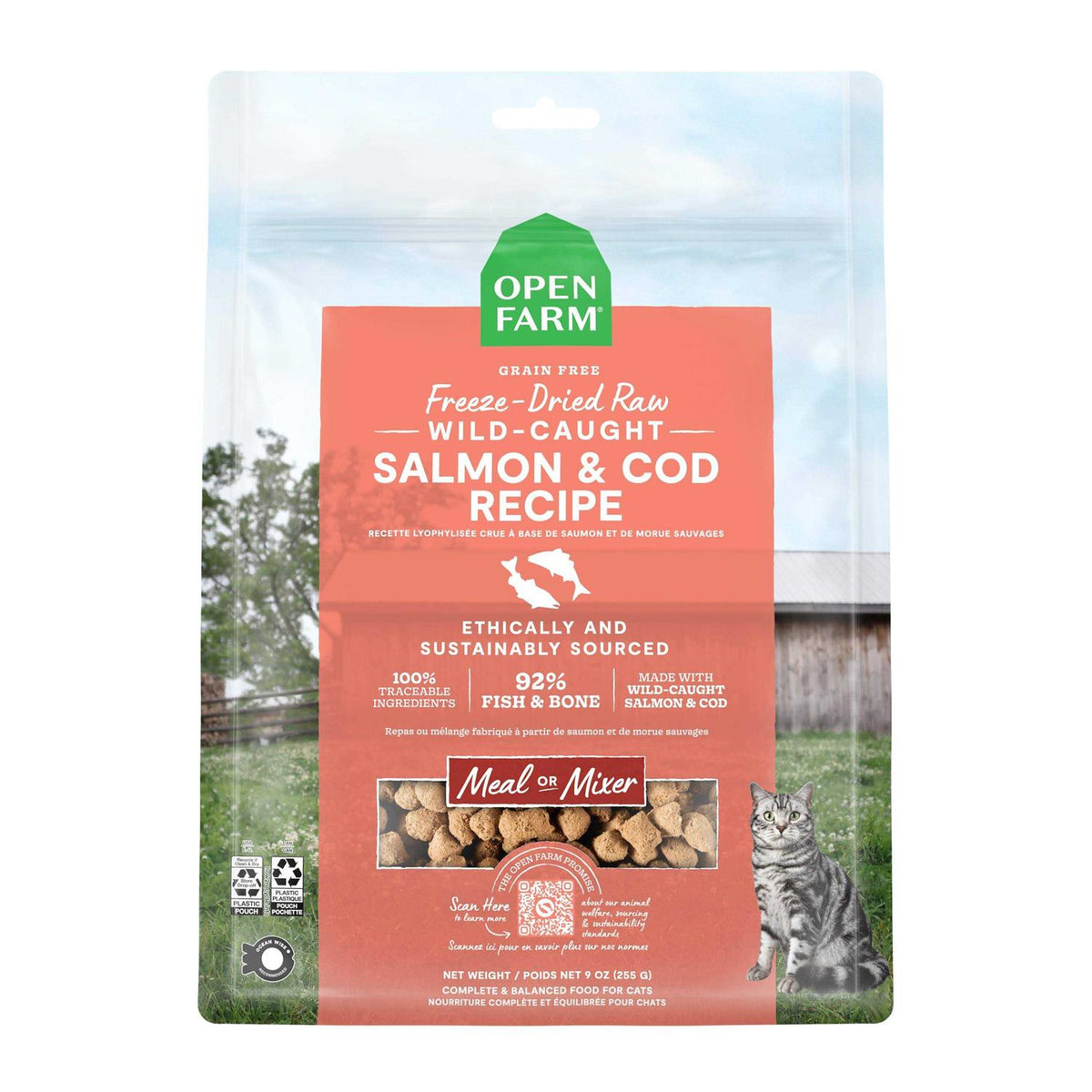 Wild-Caught Salmon & Cod Freeze Dried Raw Cat Food U798247
