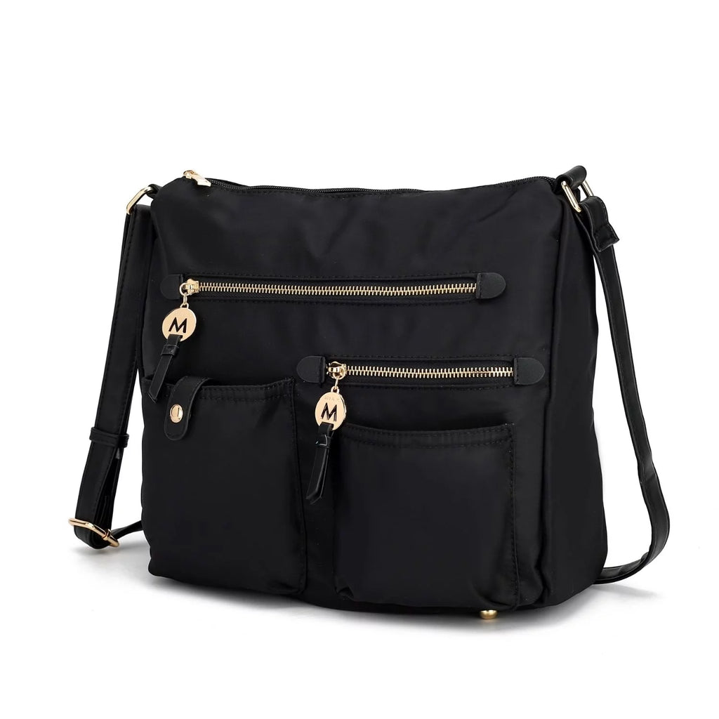 Color-Block Nylon Shoulder Bag Z942