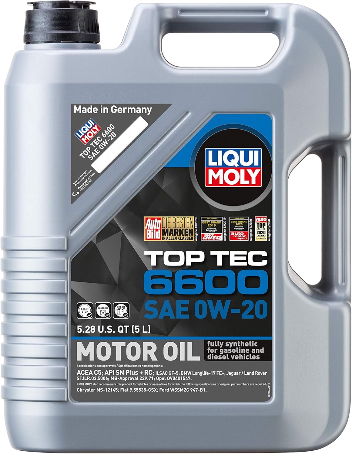 5 Liter Pack of 2 Synthetic Motor Oil U398648