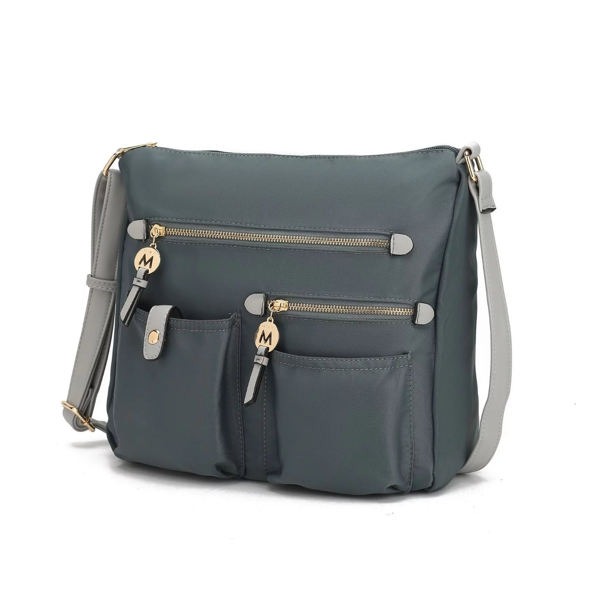 Color-Block Nylon Shoulder Bag Z942