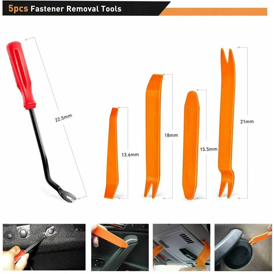 721 Pcs Plastic Car Retainer Clips with Fastener Remover C583897
