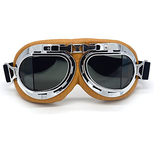 Vintage Pilot Style Motorcycle Goggles P434775
