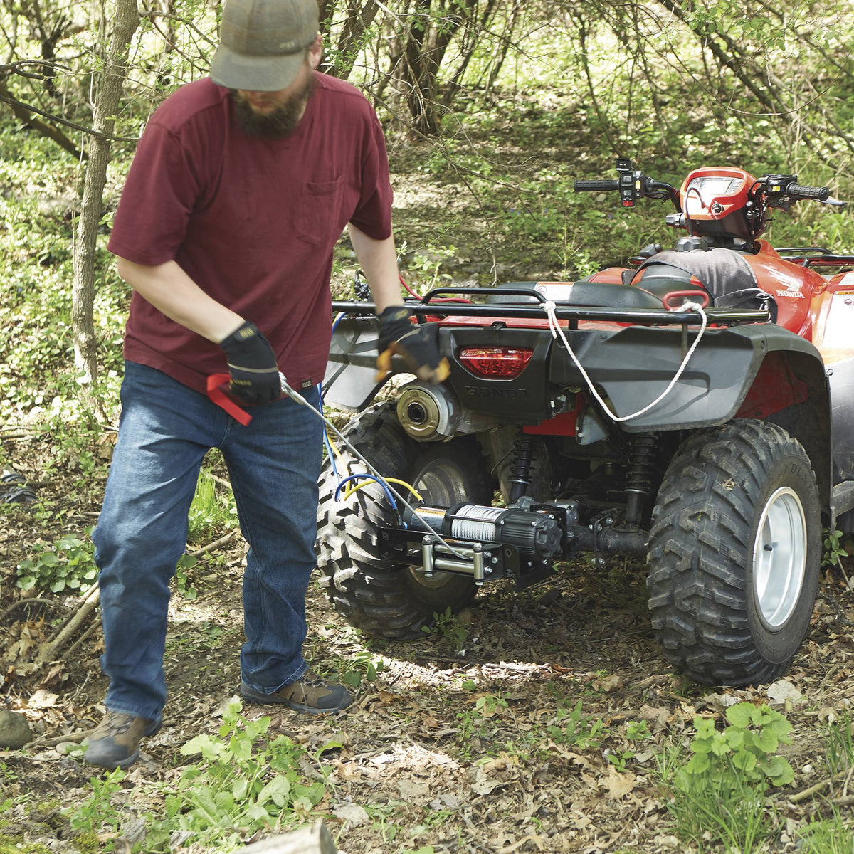 12 Volt DC Electric ATV Winch 5,000-lb. Capacity Steel Wire Rope Z328372