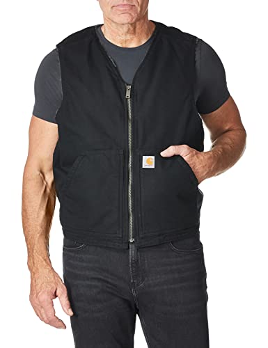 Relaxed Fit Washed Duck Sherpa Lined Vest N70612