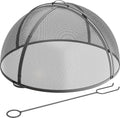 Heavy-Duty Fire Pit Spark Screen with Handle and Poker P707