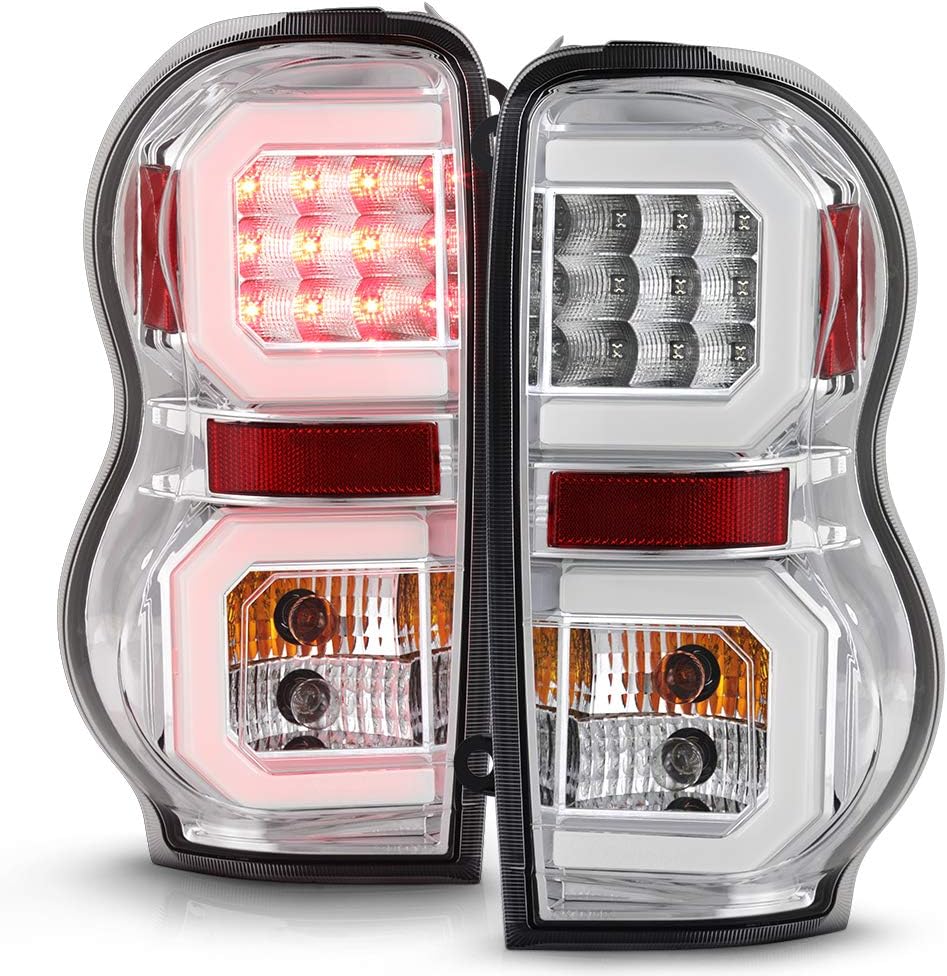 For 2004-2009 Dodge Durango Black Housing LED Tube Tail Lights Assembly G126793