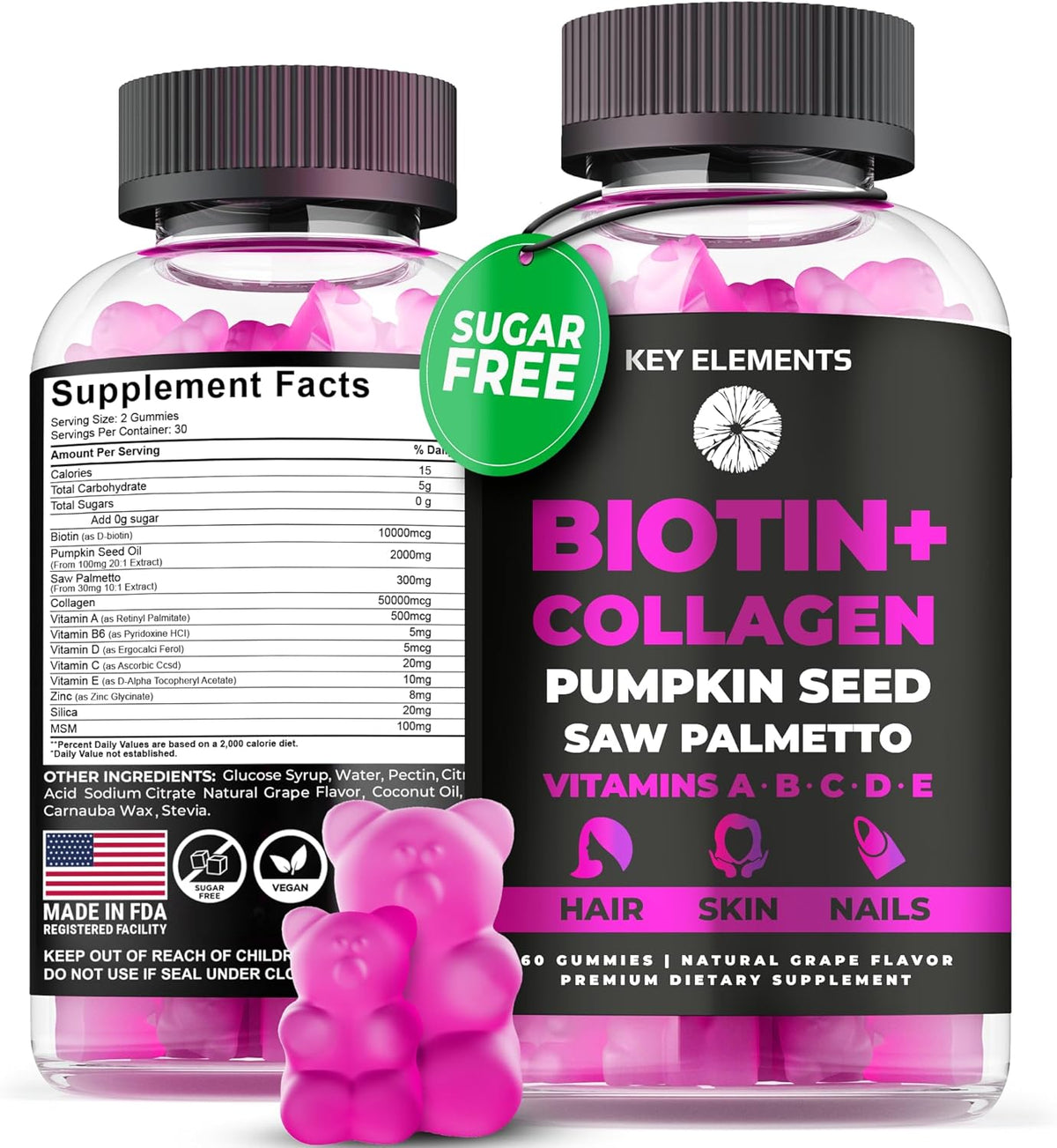 Biotin Gummies and Collagen Gummies A839