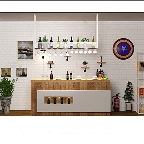 Hanging Wine Rack, 1-layer Wrought Iron Shelving F188143