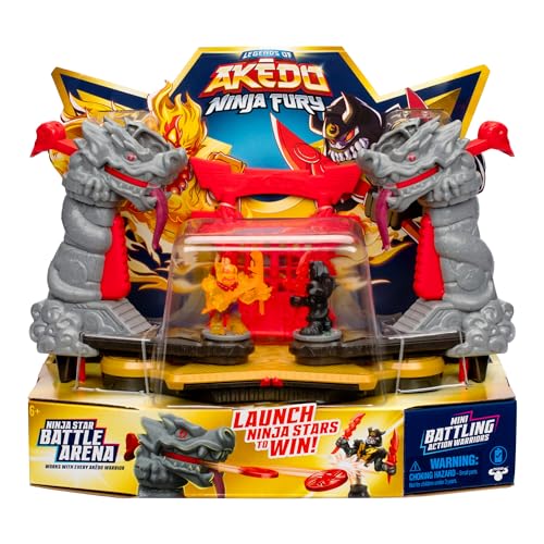 Ninja Star Battle Arena with 2 Exclusive Warriors, Weapons Rack, 6 Ninja Star Discs C386743