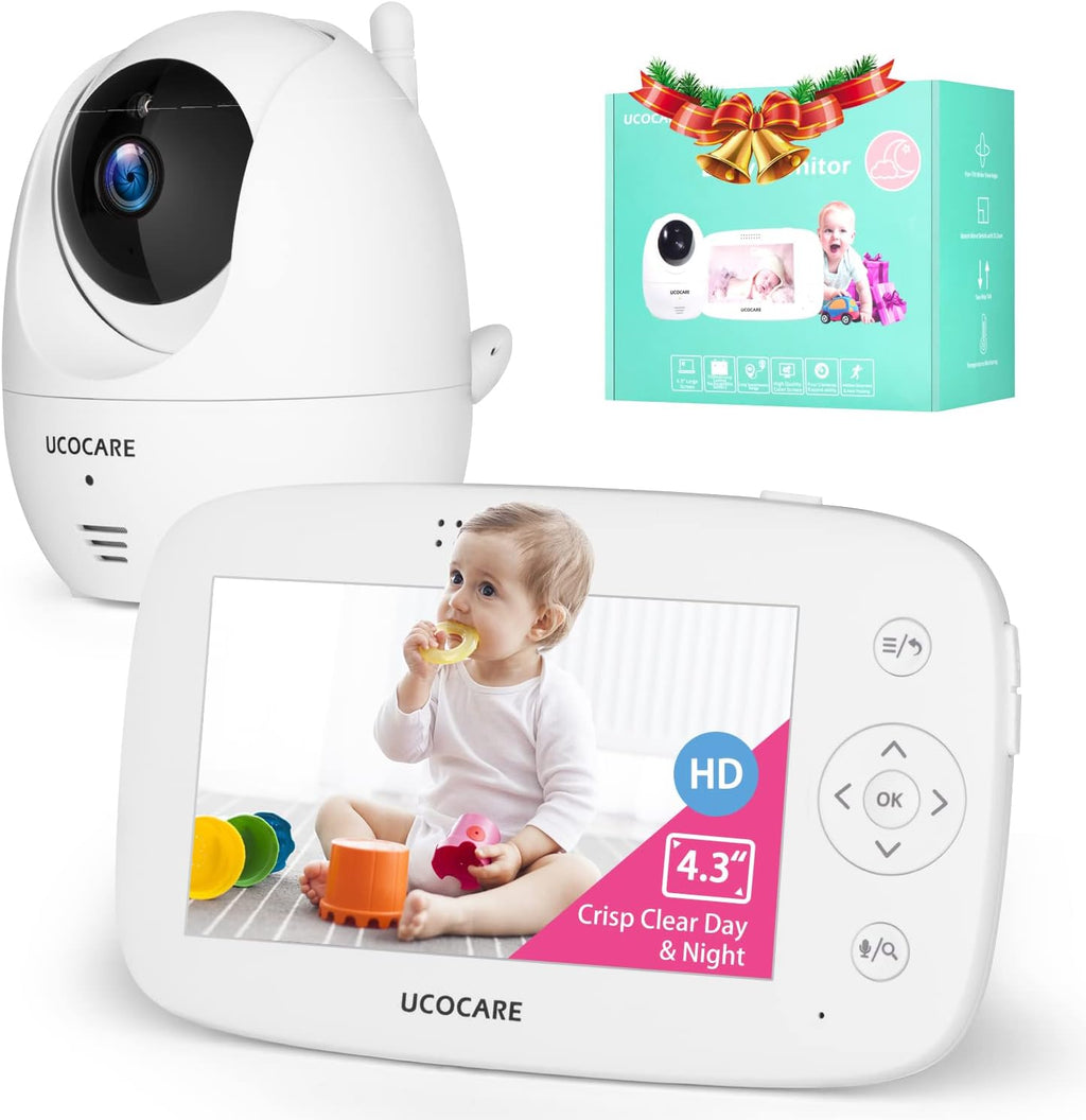 Baby Monitor with Camera and Audio, Night Vision, PTZ, Motion Detection, Auto Tracking, Temperature Monitor, 2-Way Talk B162789