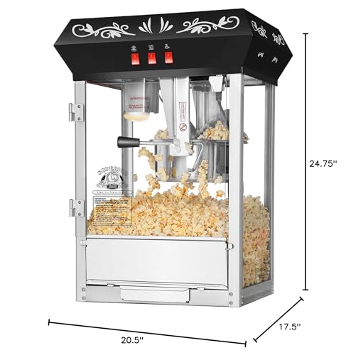 Black 8oz Stainless Steel Kettle Popcorn Machine A927