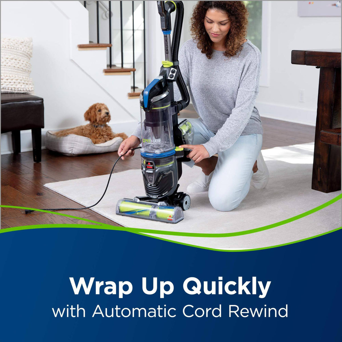 Blue Pet Hair Eraser Turbo Rewind Vacuum C517050