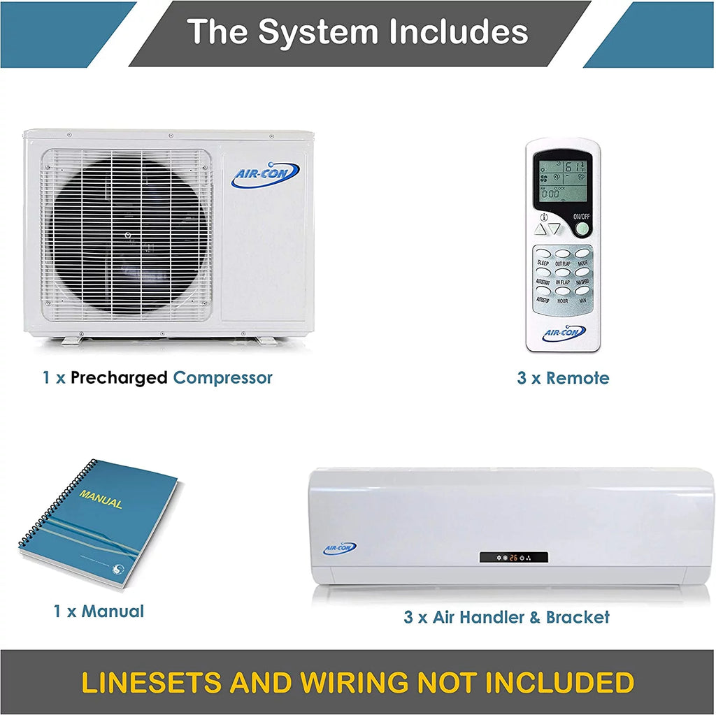 Tri Zone 12000 Ductless Air Conditioner N1851