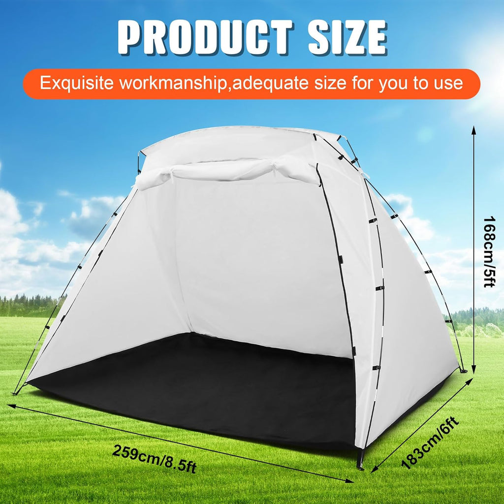 White 8.5 x 6 x 5.5 ft Portable Paint Booth Spray Paint Tent K34461