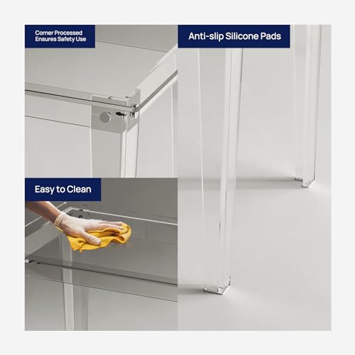 43.3 Inch Clear Acrylic Computer Desk D14296