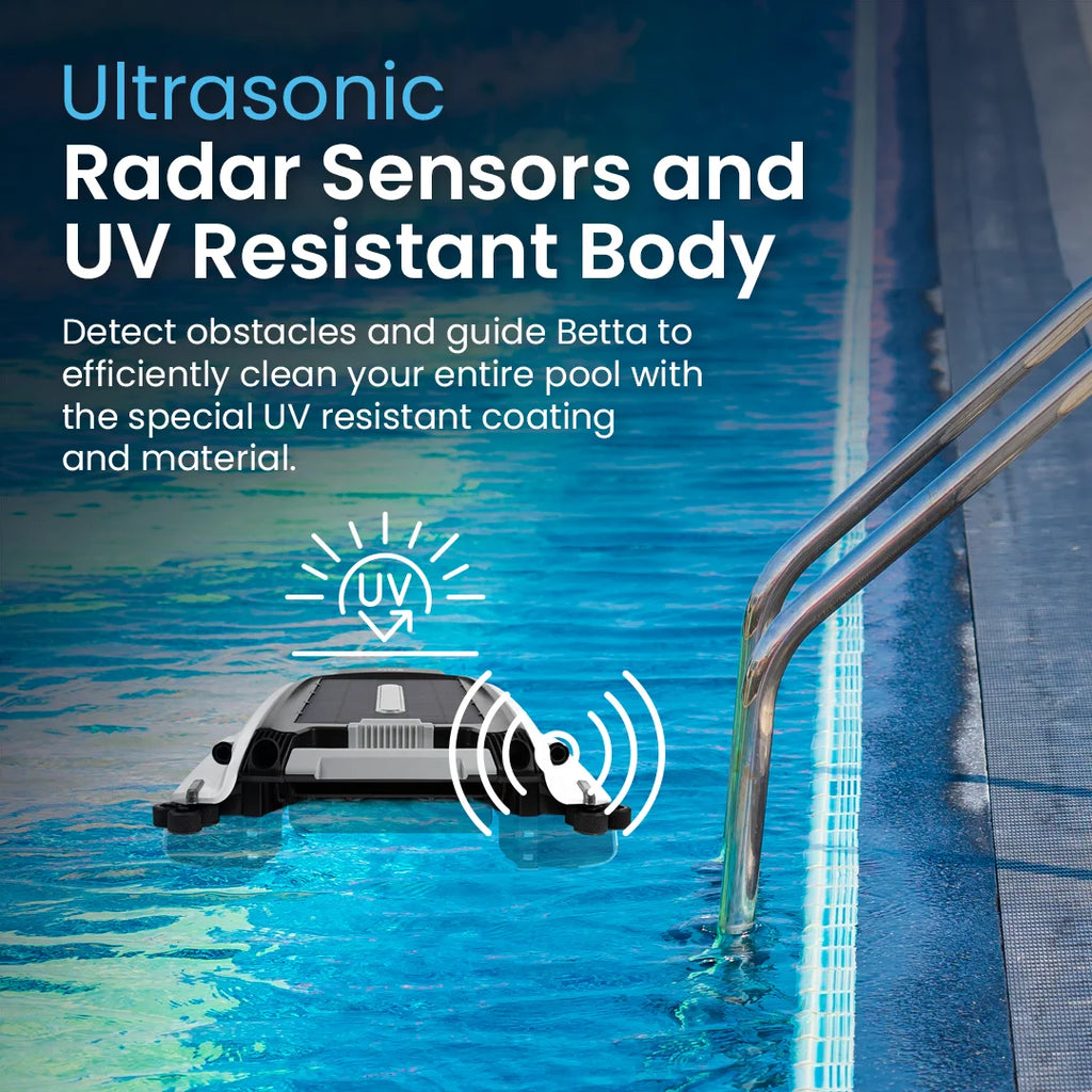 White Solar Powered Smart Robotic Pool Skimmer B630