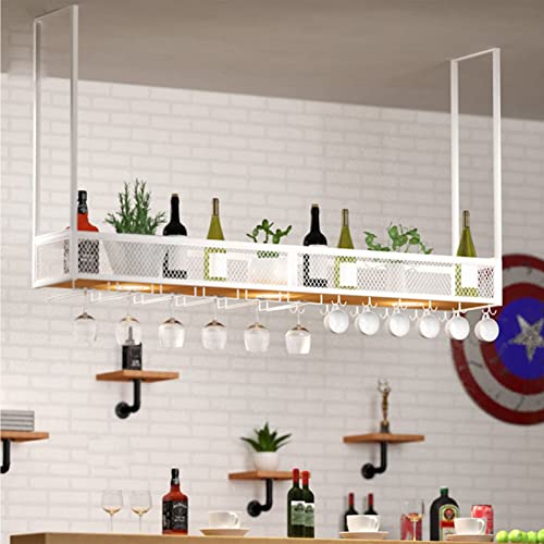 Hanging Wine Rack, 1-layer Wrought Iron Shelving F188143