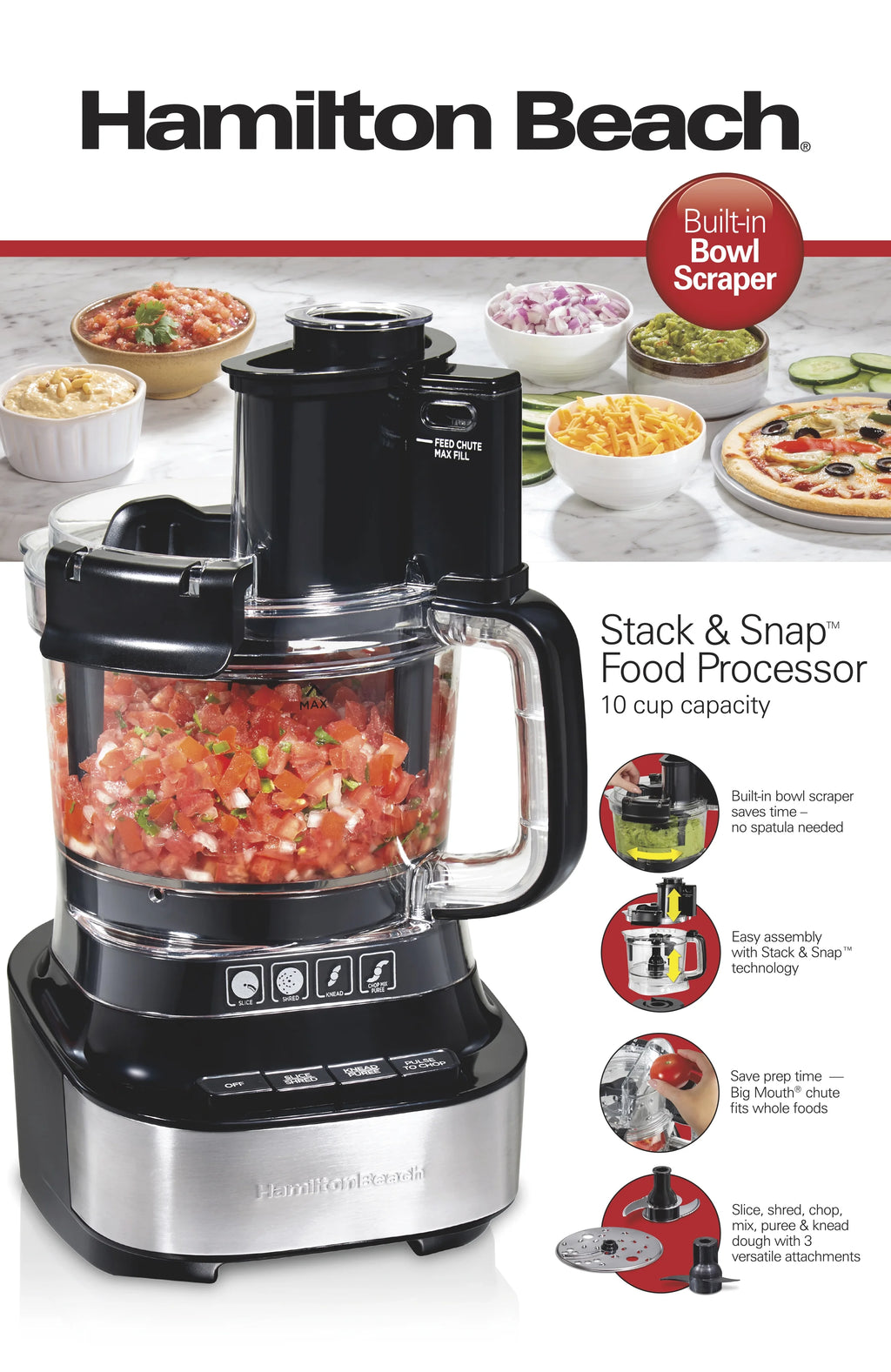 10 Cup Black Food Processor I793593