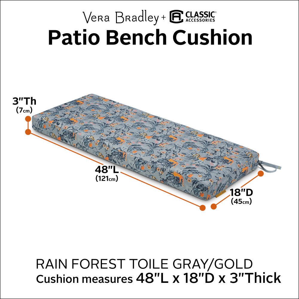 Water-Resistant Patio Bench Cushion T29352