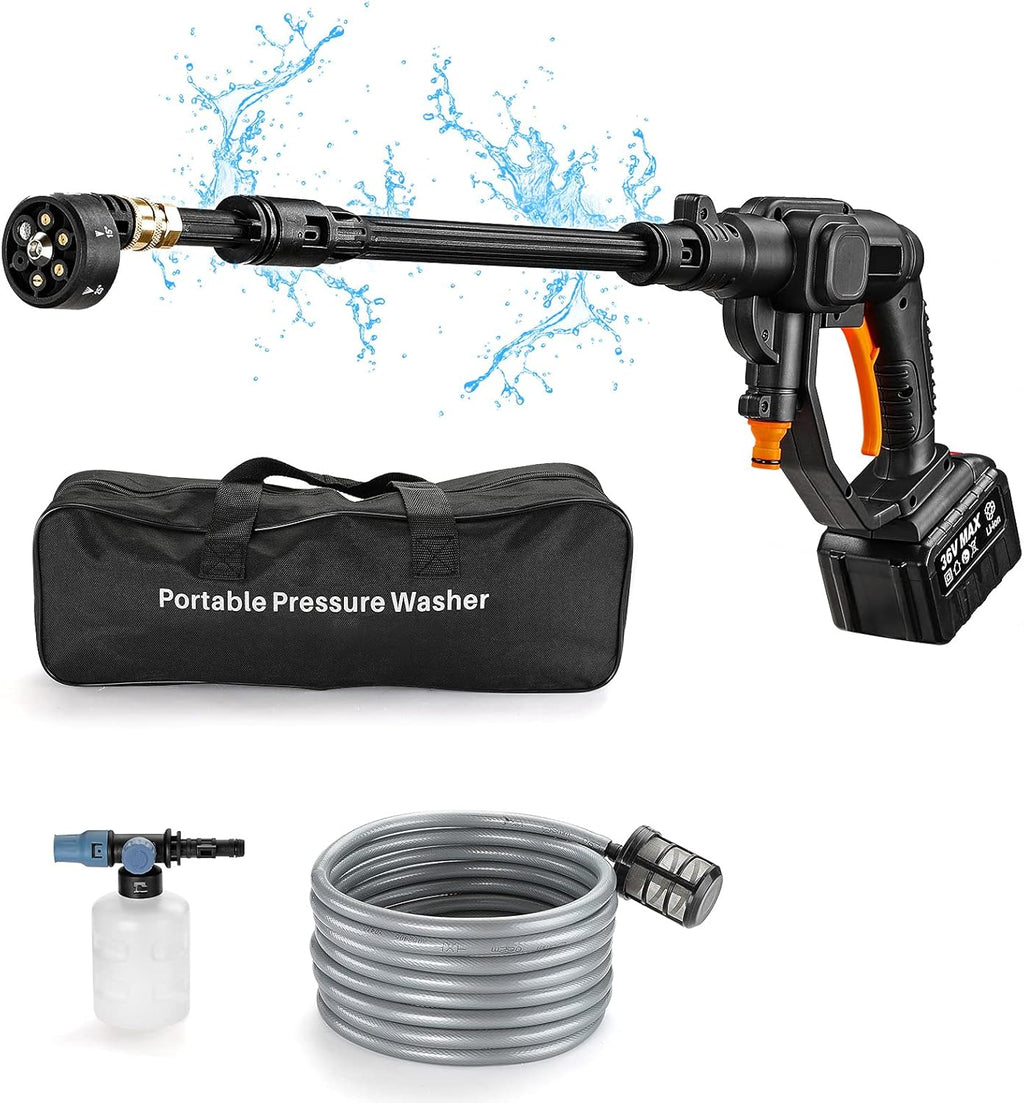 Cordless Pressure Washer with 5-in-1 Spray Nozzle H9777