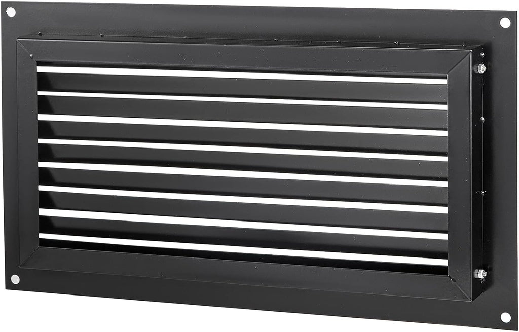 Black 8" x 16" Wall Mounted Flood Vent Q321075
