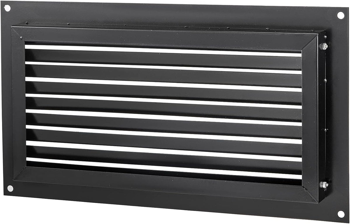 Black 8" x 16" Wall Mounted Flood Vent Q321075