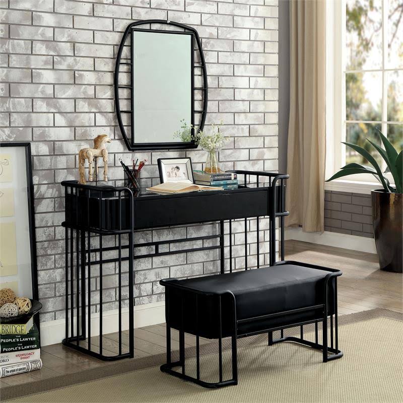 34 inch Faux Leather Bench R5829