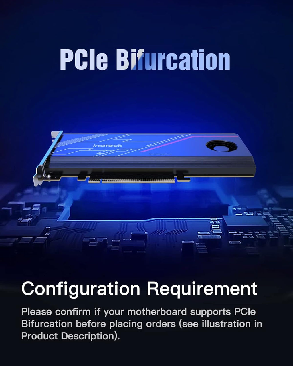 PCIe x16 to M.2 Card with Cooling Fan H52868