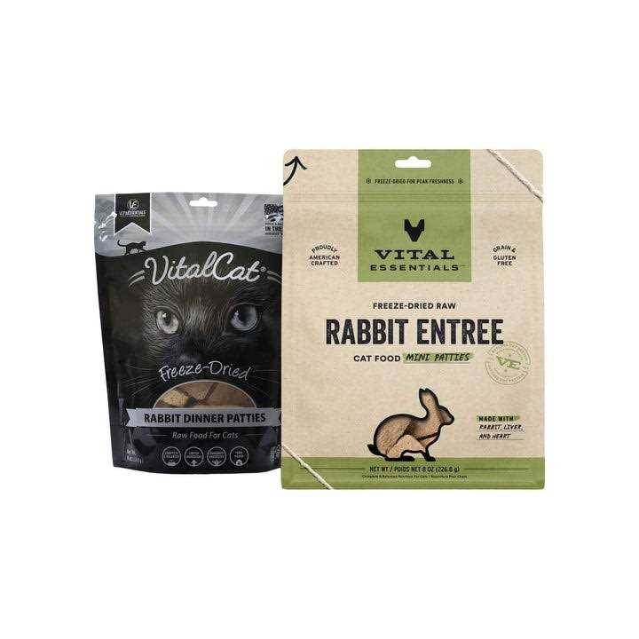 Freeze Dried Raw Rabbit Entree Cat Food Mini Patties S721