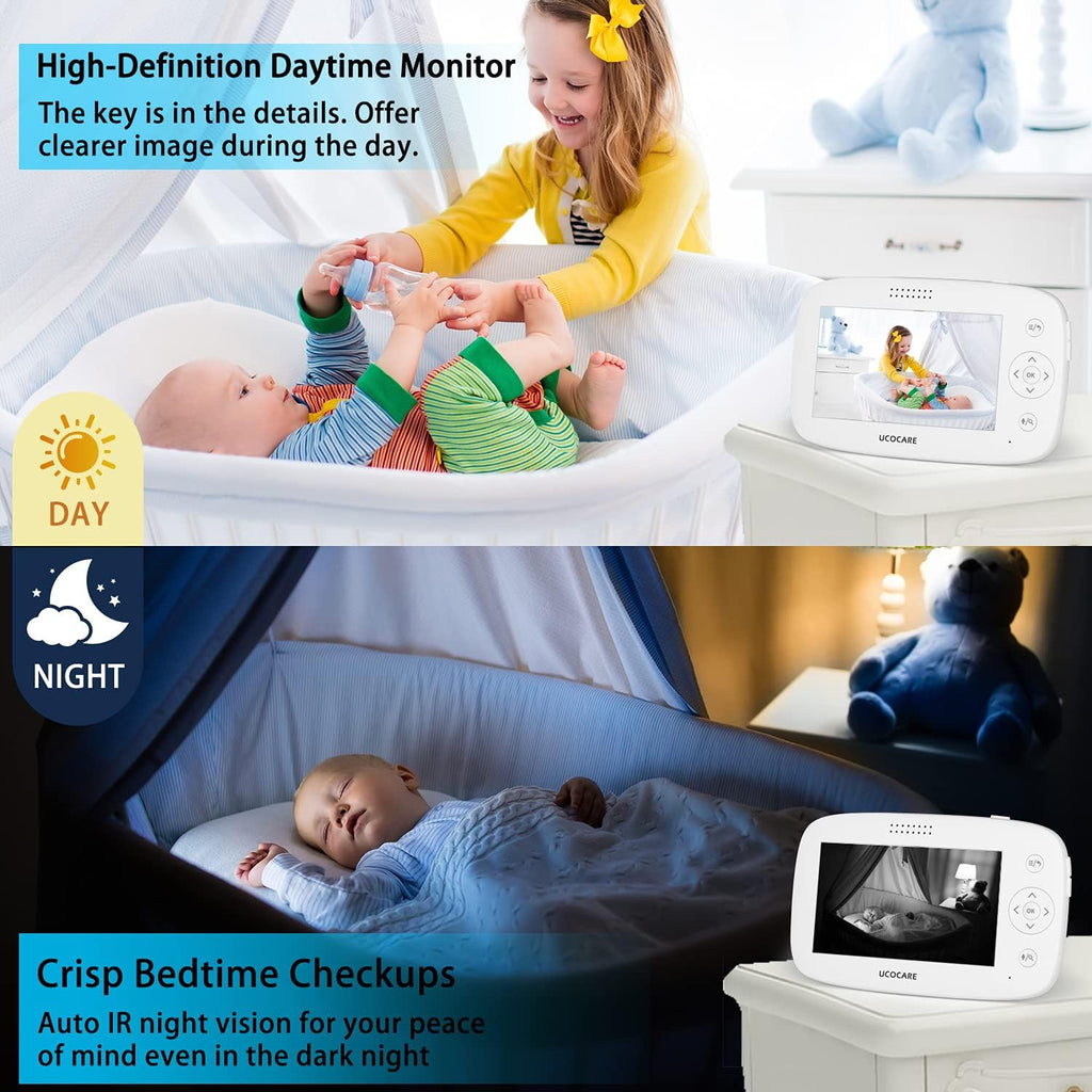 Baby Monitor with Camera and Audio, Night Vision, PTZ, Motion Detection, Auto Tracking, Temperature Monitor, 2-Way Talk B162789