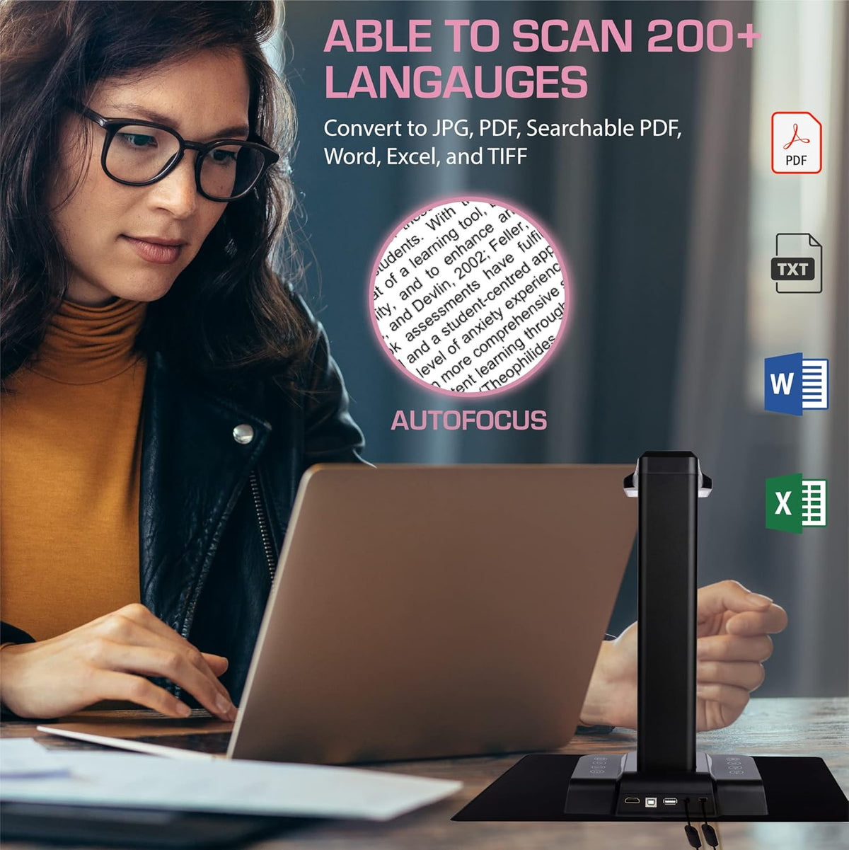 Portable 20MP Document Camera Scanner V1015