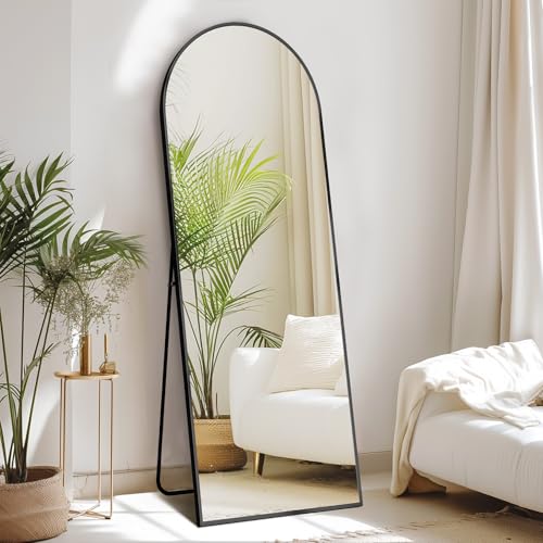 64"x21" Arched Full Length Mirror with Aluminum Alloy Thin Frame R699