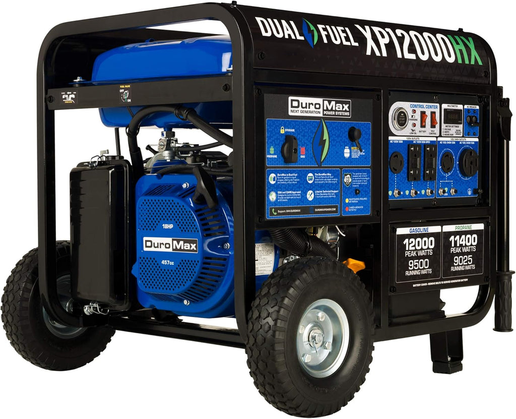 Dual Fuel Portable Generator 5500 Watt Electric Start with CO Alert F86149