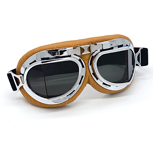 Vintage Pilot Style Motorcycle Goggles P434775