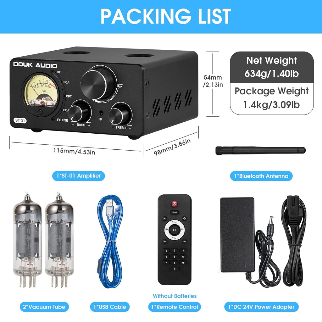 200W Bluetooth Vacuum Tube Amplifier P2286