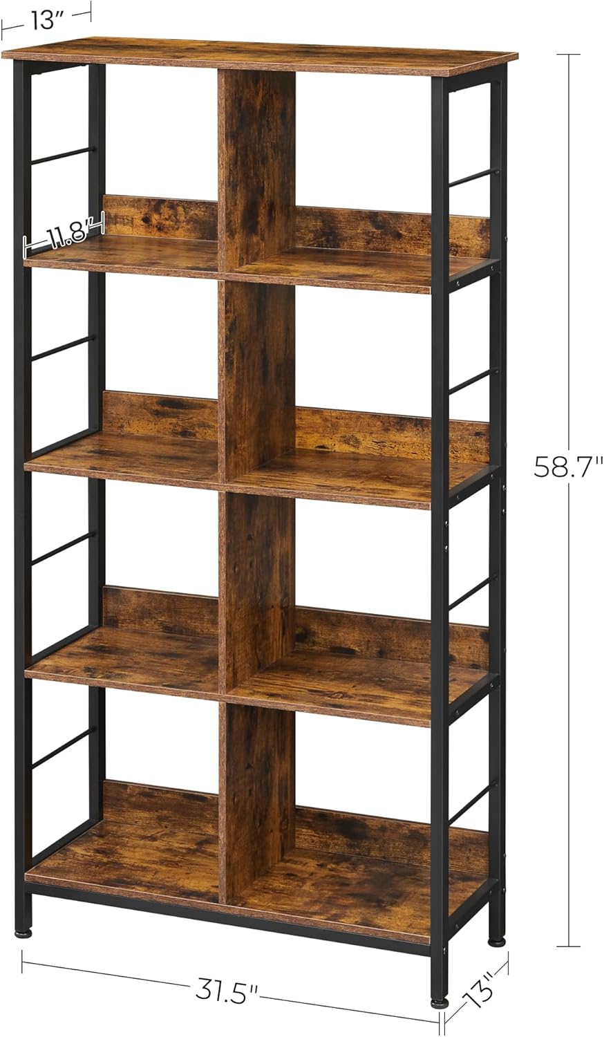 4-Tier Bookcase with 8 Cubes J560