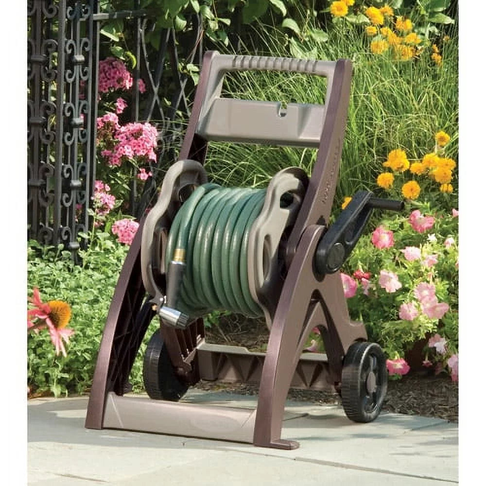 175 ft. Hose Reel Cart, Mocha and Taupe T92295