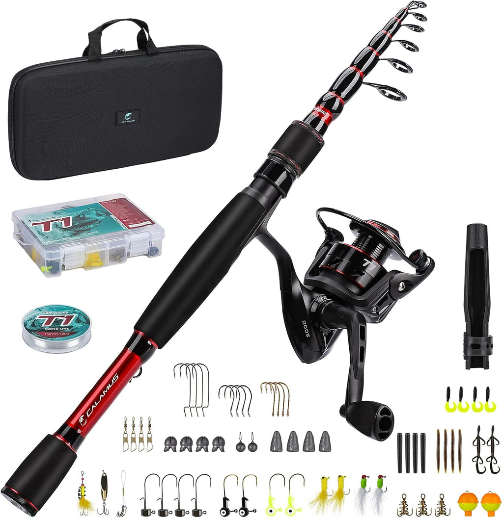 Telescopic Fishing Rod and Reel Combo with Carrier Bag Y4349