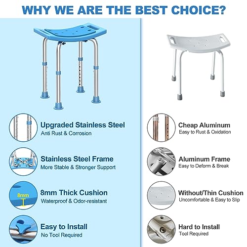 Stainless Steel Adjustable Shower Stool B706