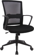 Black Ergonomic Swivel Mesh Office Chair with Armrests R4778