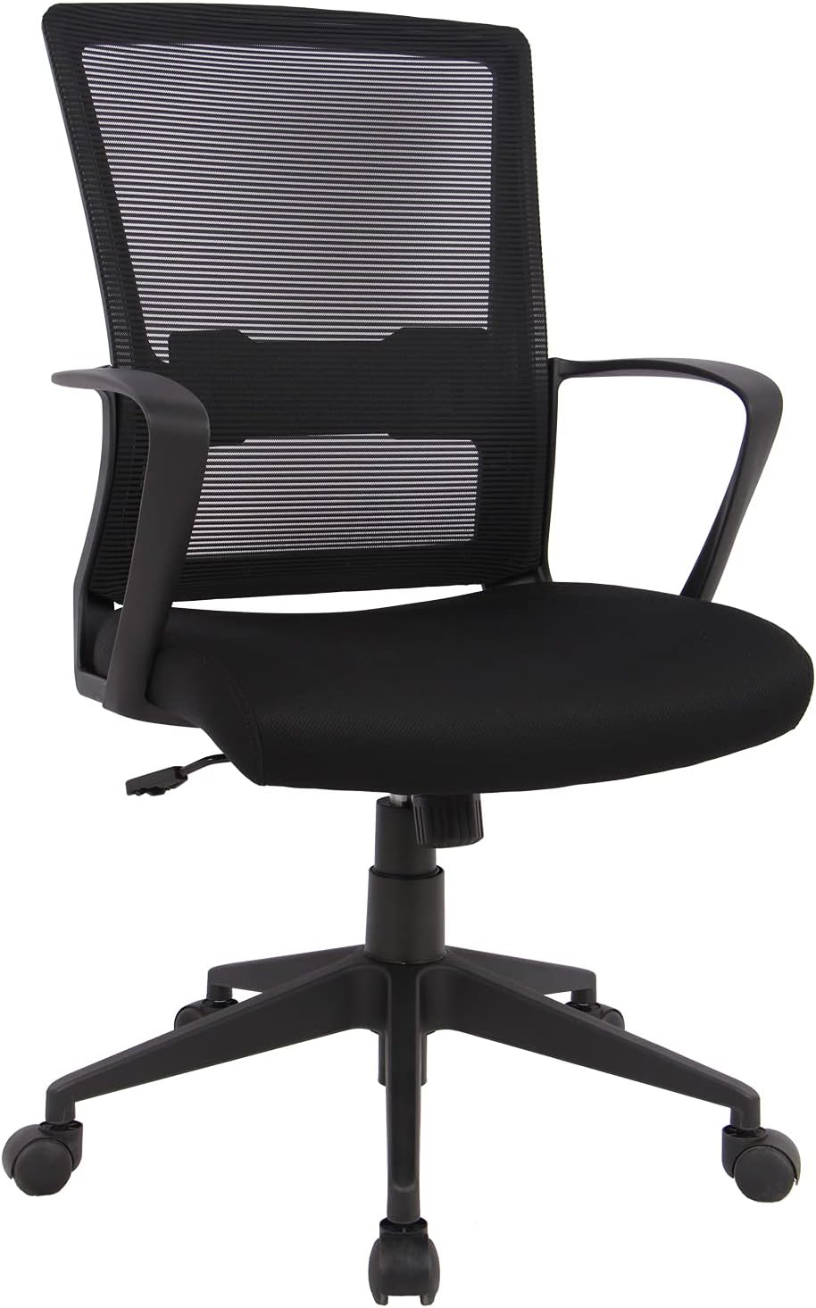 Black Ergonomic Swivel Mesh Office Chair with Armrests R4778