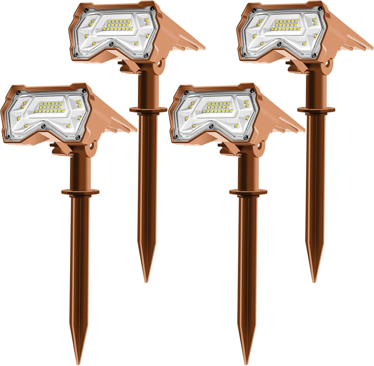 IP65 Waterproof 28 LEDs Solar Outdoor Lights 6 Pack K11651
