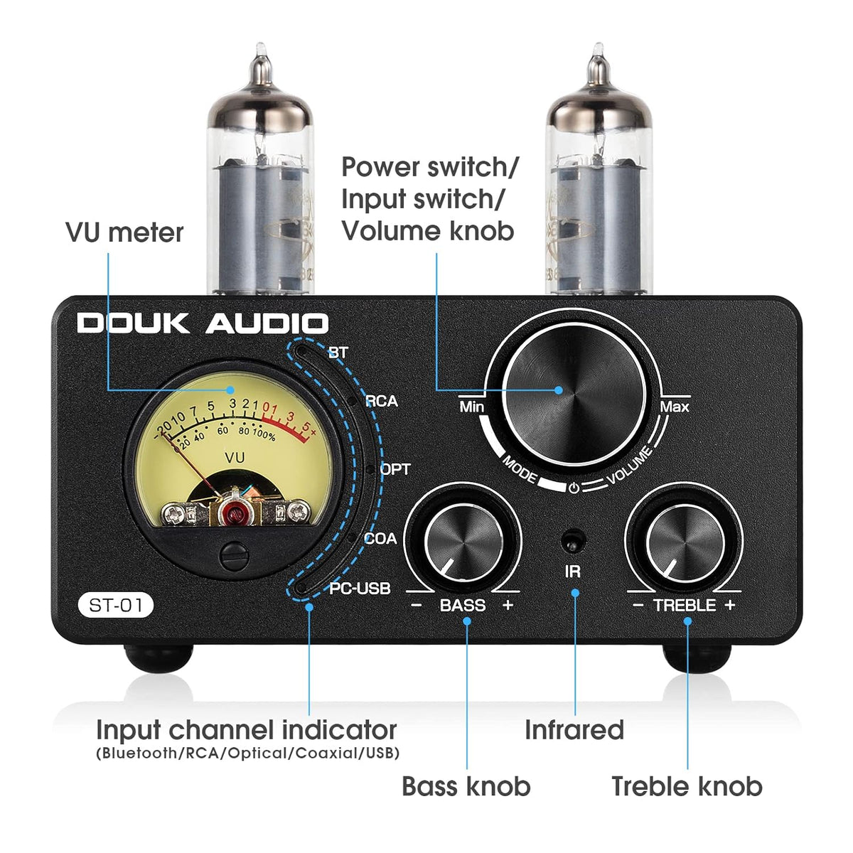 200W Bluetooth Vacuum Tube Amplifier P2286