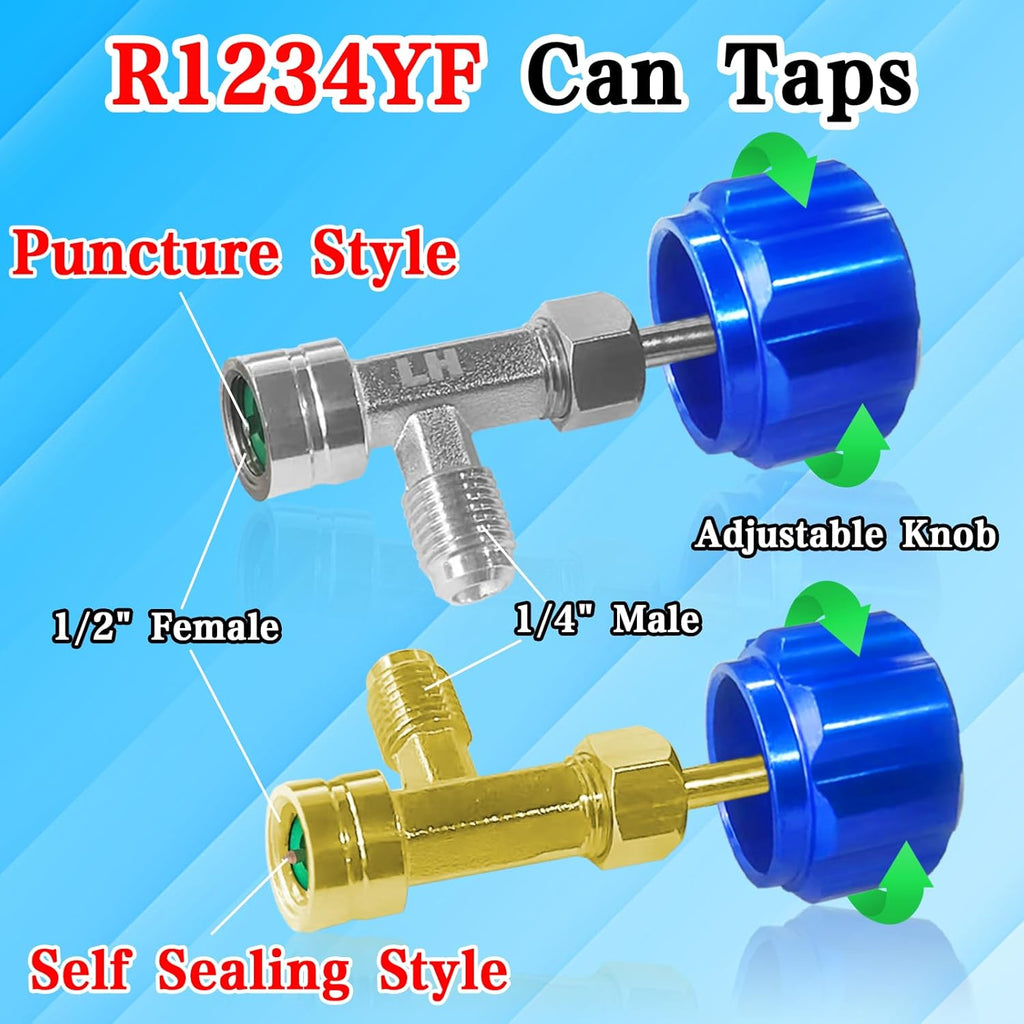 R1234yf Adapter Kit with Self-Sealing Can Taps F269532