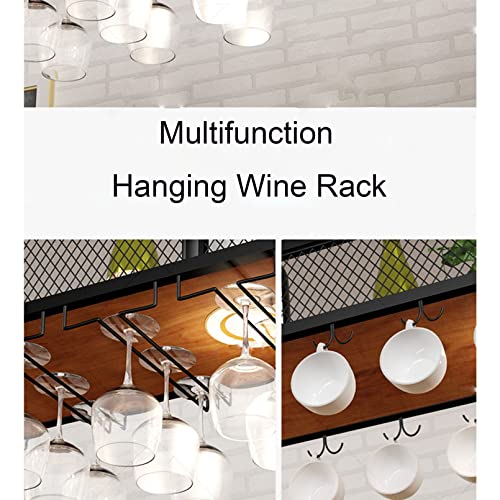 Hanging Wine Rack, 1-layer Wrought Iron Shelving F188143