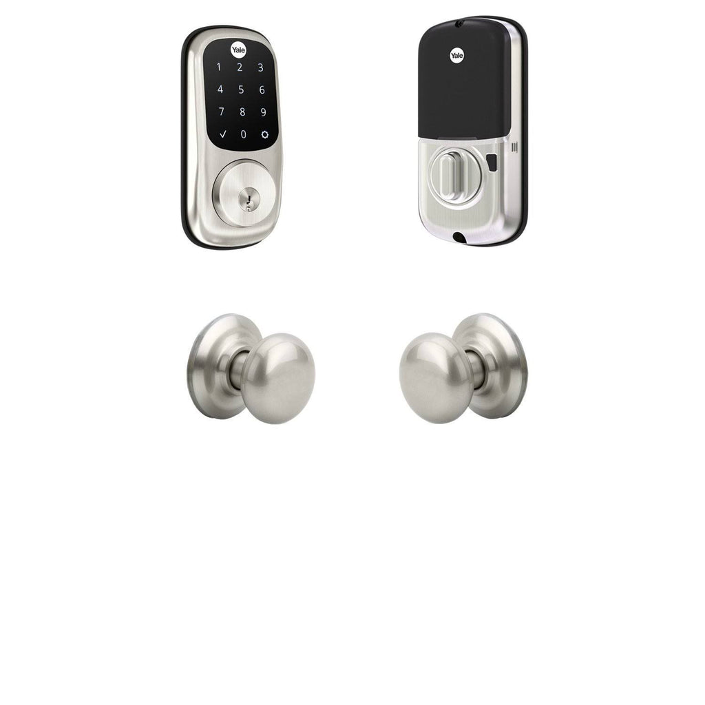 Black Touchscreen Deadbolt with Knob T965