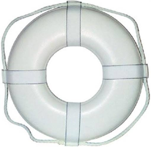 White Ring Buoy with Straps F536