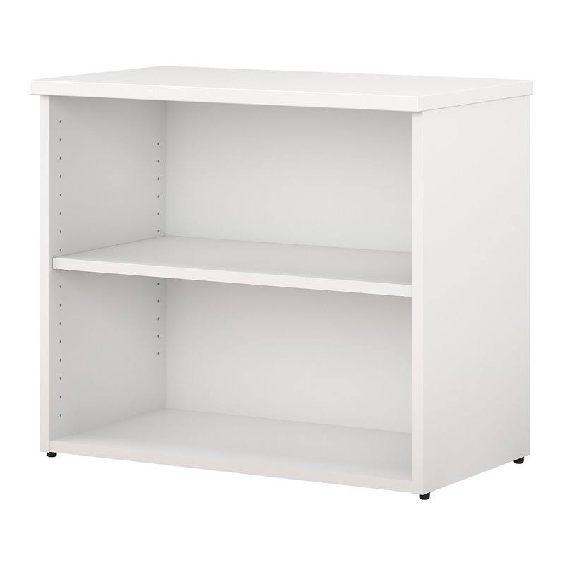 White 2 Shelf Bookcase L487
