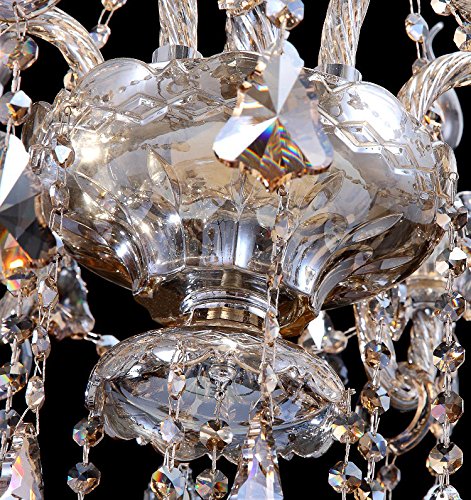 Cognac 8 Lights K9 Crystal Chandelier Ceiling Pendant Lamp 31x28 Inch W80793
